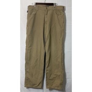 Carhartt FR Pants Mens 38x32 Beige Flame Resistant Canvas Work Carpenter CAT 2